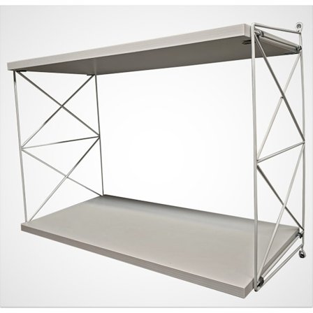 111 Shelf hylla med 2 breda hyllplan vit 450:-