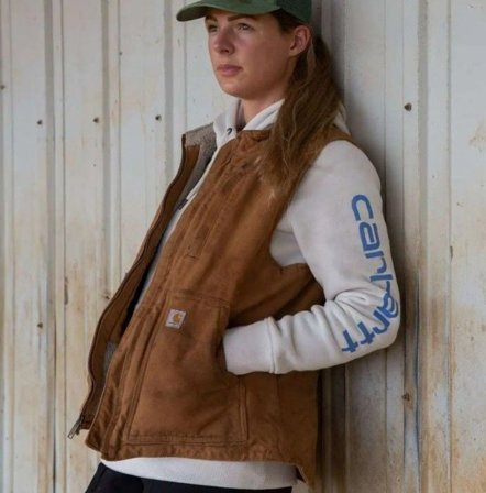 Carhartt Workwear Carhartt W's Sherpa Lined Mock Neck Vest Carhartt Brown
