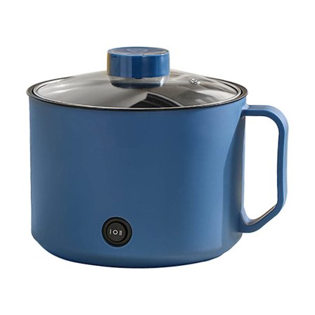 Multifunktionell Elektrisk Köksgryta Liten Mini Elektrisk Spis Snabb Nudelkokare för studenthem Personligt bruk CN 220V Royalblue