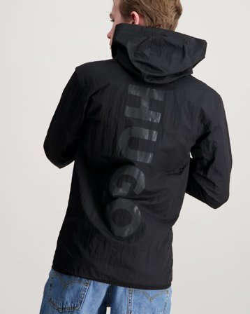 HUGO HOODED WINDBREAKER Sort Jakker Dreng - Kids Brand Store