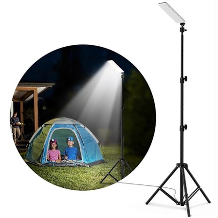 Monitoiminen ulkokäyttöön tarkoitettu retkeilyvalaisin USB-virtalähteellä, kolmijalkainen valokuvausvalo, kojun työvalo