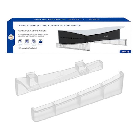 s9w JYS JYS-P5143 Horisontalt Stativ for PS5 Konsoll Digital Disc i1g Versjon Feste - Transparent