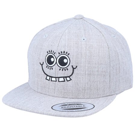 Kiddo Cap - Gris snapback Casquette - Kids Goofy Smile Heather Grey Snapback @ Hatstore