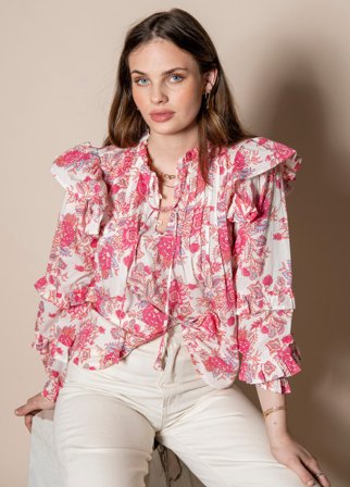 MISSMAYA - Lakshmi Blouse Raspberry - XS