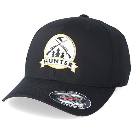 Hunter - Black - flexfit - Cap - Rifles Badge Black Flexfit - Hatstore