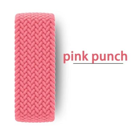 Flätad Solo Loop För Apple Watch Band 44mm 45mm 42mm 40mm 38mm 41mm Ultra 49mm armband correa iwatch series 9 7 8 5 SE 6 Rem 6pink punch L