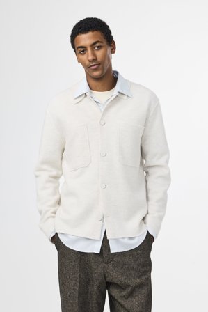 NN.07 Jonas 6398 Overshirt Male White Wool