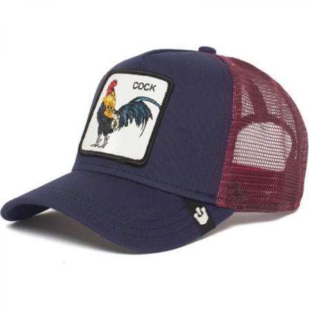 Unisex Animal Mesh Trucker Hat Square Patch Baseball Cap Naisten Klassinen Säädettävä Tavallinen Hattu (Rooster Indigo) W