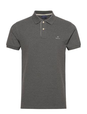 Contrast Collar Pique Ss Rugger Polos Short-sleeved Grå GANT