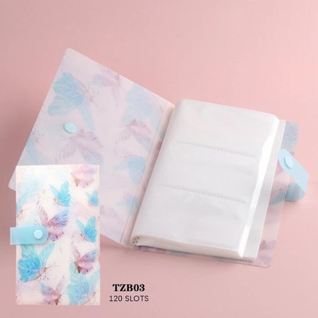 Nyt 120 Slots Negle Sticker Album Tom Slider Opbevaringsbog Samling Vandmærker Manicure Hylde Neglekunst Display Værktøj