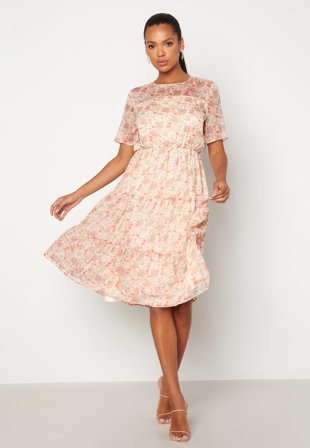 Bubbleroom Occasion Brie Midi Dress Pink / Floral Klær