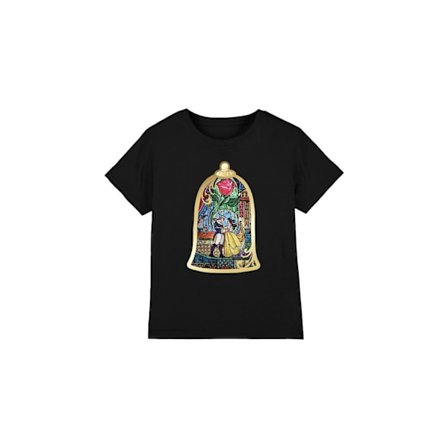 Skönheten och Odjuret Barn/Kids Målat Glas T-Shirt 7-8 År