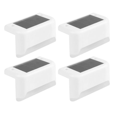 Aurinkokannelähtöiset ulkovalot 4-pakkauksessa, vit Solar Step LED