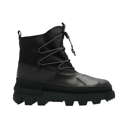 Moncler, Mallard snow boots Zwart, Heren, Maat:45 EU,leer