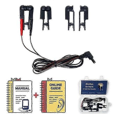 TENS Dobbel Silikon Elektrode Vagus Nerve Stimulerings Clip-On Øredobber[HK]