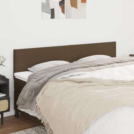 Vidaxl Huvudgavlar 2 St Mörkbrun 90x5x78/88 Cm Tyg Brun