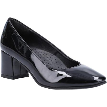 Hush Puppies Dam/Kvinna Anna Läder Court Skor 4 UK Svart Black 4 UK