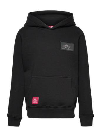 Back Print Hoody Kids Black Alpha Industries