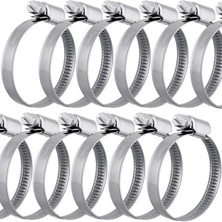 12 stk rustfrie slangeklemmer, slangetilbehør