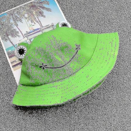 Summer Ring Bucket Hat Outdoor Wear, Womengreen