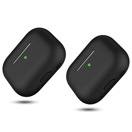 2x Musta Airpods PRO 2 silikonikuorikotelo