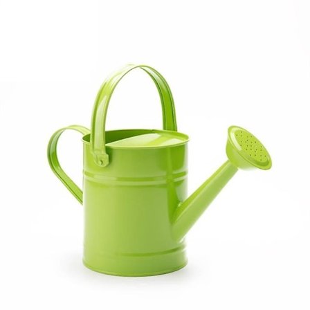 Metall vannkanne med avtakbart håndtak, 1,5l stor kapasitet grønn hagevannkanne og jernpotte for vanning av blomster hjemme, multifunksjonell