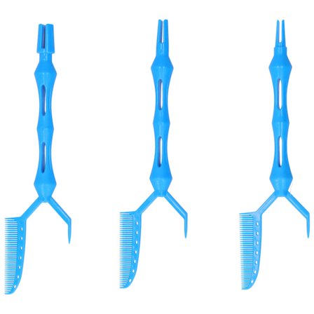 Barber Shop Hårpermanent Kam Hårpositionering Permanent Färgningskam Stylingverktyg SetBlå