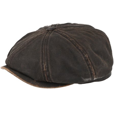 Stetson - Hatteras Co/Pes Dark Brown Flat Cap Flatcap Brown Cap - @ Hatstore