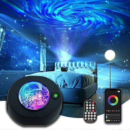 M1 Galaxy Tähtiprojektorivalo Bluetooth-kaiutin Pyörivä Aurora Yölamppu Ajastimella
