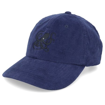 Wild Spirit - Blau Unconstructed Cap - Octopus Navy Cord Dad Cap @ Hatstore