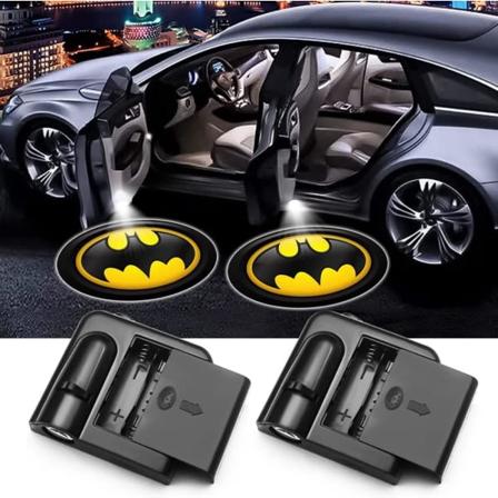 2 stk. Batman bildørlys logo projektor LED trådløs bildørsskyggelys Velkommen velkomstlys til alle bilmodeller, klar