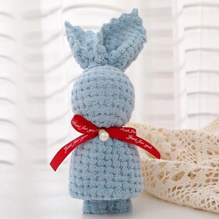 Kanin Håndklæde Vaskeklud BLÅ blå