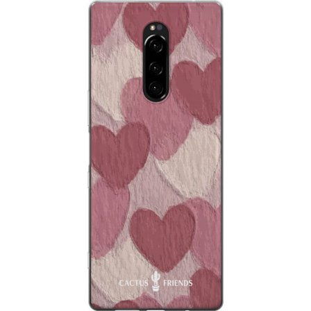 Yhteensopiva Puhelinkuori Sony Sony Xperia 1 Cactus and Friends - Blush Paper Hearts