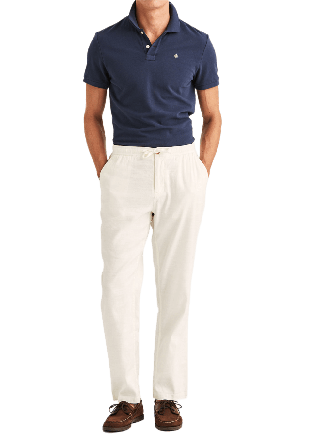 Morris Pant Fenix Linen Trouser Byxor Herr Vit XXL