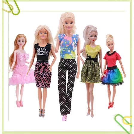 10 st 30 cm dockkläder 11 tum Barbie prinsesskläder docka flicka