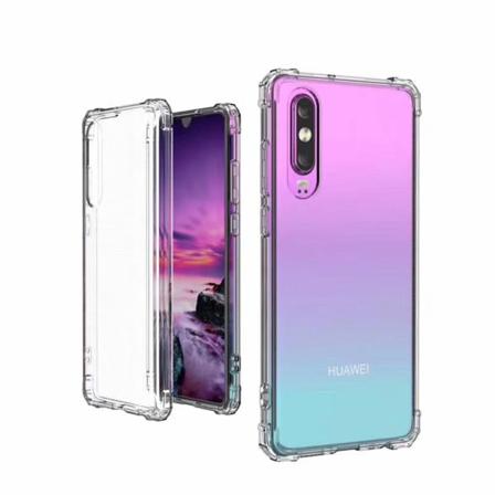 Extra Skyddande Silikonskal (tjock Kant) - Huawei P30 Transparent/genomskinlig