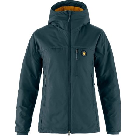 Fjällräven Women's Bergtagen 60 Insulation Jacket in Mountain Blue/Mustard Yellow | Size: XL, Primaloft