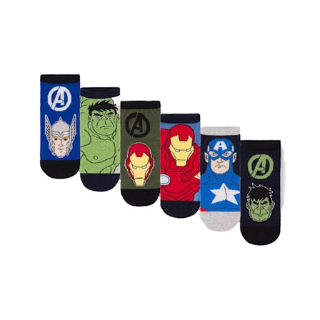 Marvel Avengers Boys Characters Socks (6-pack) 6 UK Barn-8
