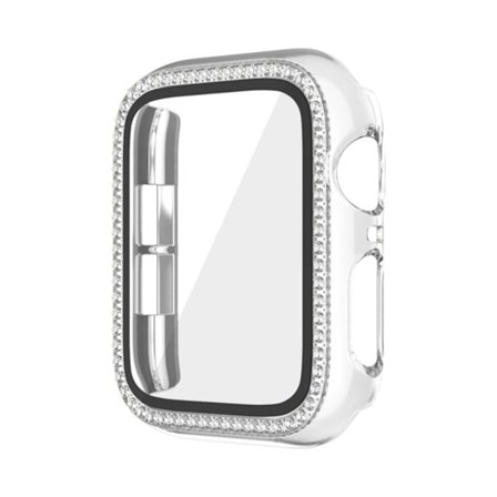Iskunkestävä kotelo Apple Watch Ultra 49mm / Ultra 2 49mm Electroplating Watch Cover karkaistulla lasikalvolla - Läpinäkyvä