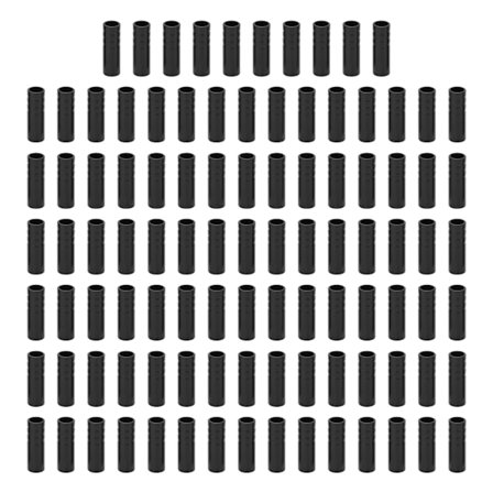 100 st Cykelkabeländkapslar Svart plasthus Ferrule Cykellock för 4 mm diameter bromstrådsrör