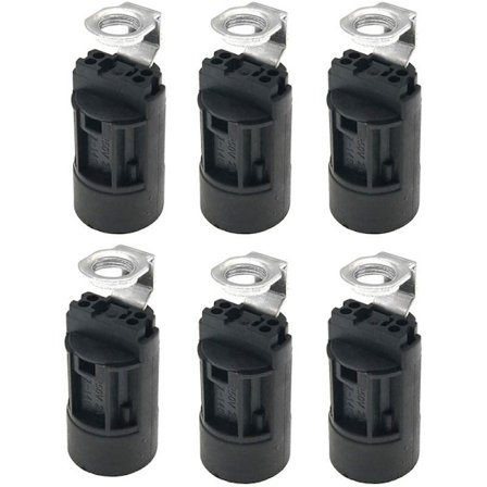 6 stk. E14 Lysestage Pæreholder Plastik Lampesokkel Støtte til Lysekrone Lampefremstilling