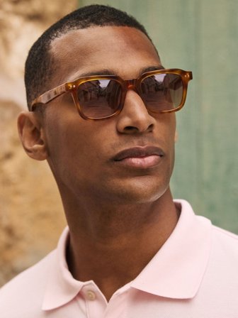 John Henric Men's Brown Sunglasses Lyon Size Onesize