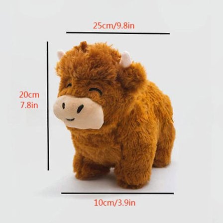 Adopter en Highland Cow Peluche Mignon Vache Animal en Peluche Jouets Figurine Vache Fluffy~AU [DB]