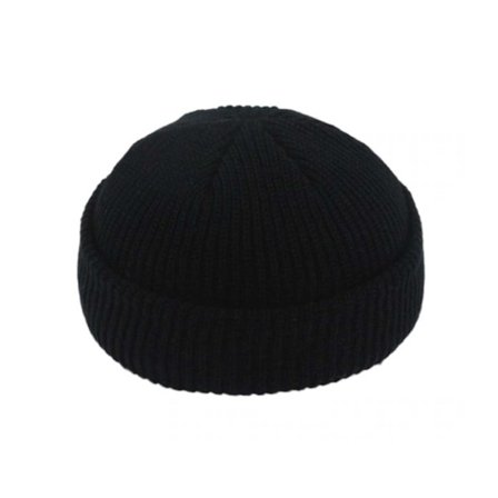 Black Soot Hat Winter Hat Rib Knit Hat