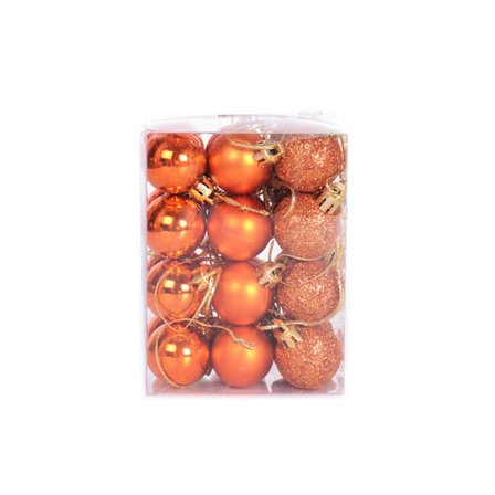 24 st/set 12 Färger Julgranskula Ornament Boll Fest Hem Trädgårdsdekoration För Julgran Hängande Boll