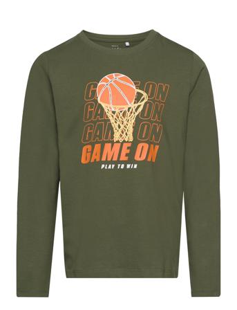 Nkmvux Ls Top L1 T-shirts Long-sleeved T-shirts Kakigrønn Name It*Betinget Tilbud