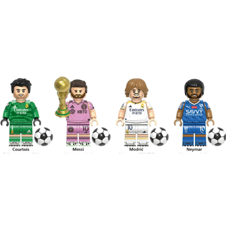 8 stk fotball byggeklosser minifigur leker