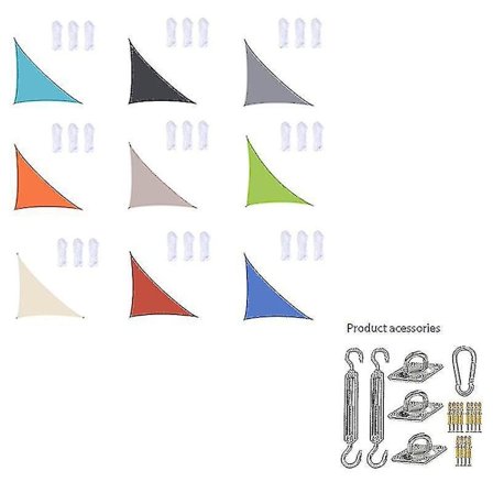 3x3x4,3m/4x4x5,7m/5x5x7,1m Vedenpitävä Aurinkosuoja Purje Kolmio Puutarhaan Terassille Ulkokatoksiin Uima-altaan Markiisi Retkeilyyn Ulkosateenvarjot 