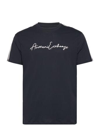 T-Shirt T-shirts Short-sleeved Marineblå Armani Exchange*Betinget Tilbud