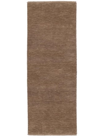 Alfombra De Lana Handloom Fringes Marrón Claro Pequeño